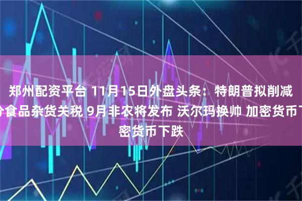 郑州配资平台 11月15日外盘头条：特朗普拟削减部分食品杂货关税 9月非农将发布 沃尔玛换帅 加密货币下跌